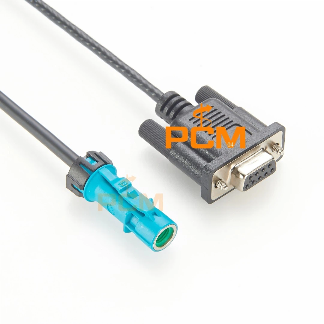 Fakra Cable DB9 RS232 To HSD 535 4 Pin Connector