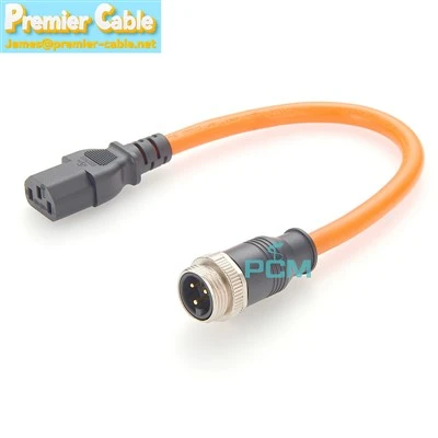7/8 "Cirkuläranslutning till IEC C13 Power Cable