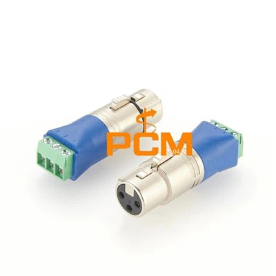 DMX XLR 3P till terminalblockadapter