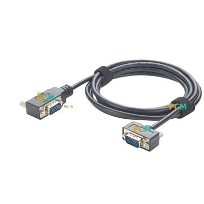 Vänstervinklad lågprofil VGA HD15-kabel
