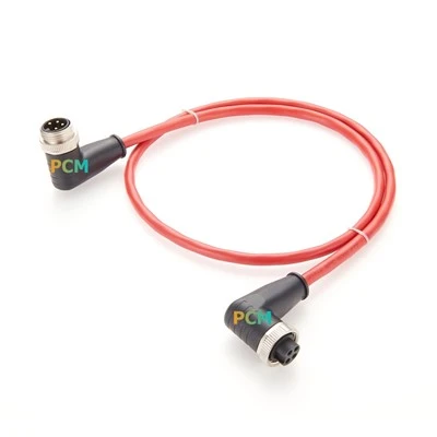 Mini-förändring 7/8 "-16 un cc-link hane till kvinnlig höger vinkelförlängningskabel