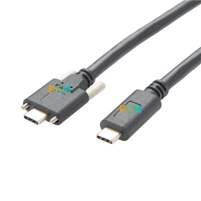 USB 3.1 Typ-C Male Screw Locking Cable för industriell kamera