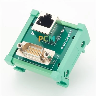 DIN-skena RJ45 till DB9 Hane Breakout Board Adapter